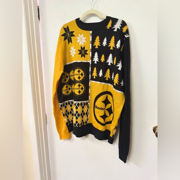NFL Pittsburgh Steelers Football Sports Crewneck Sweater Christmas Winter Cozy - Picture 3 of 7